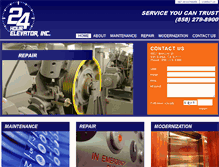 Tablet Screenshot of 24hourelevator.com